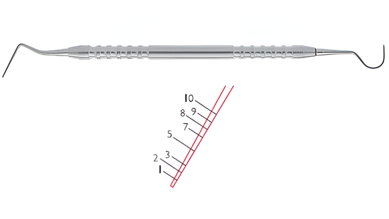 Двойна пародонтална сонда WHO
