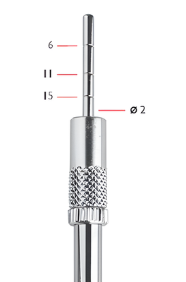Прав изпъкнал остеотом със стоп Ø 2 мм