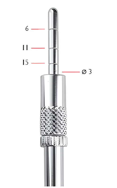 Straight convex osteotome with stop Ø 3 mm