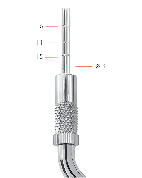 Bayonet concave osteotome with stop Ø 3 mm