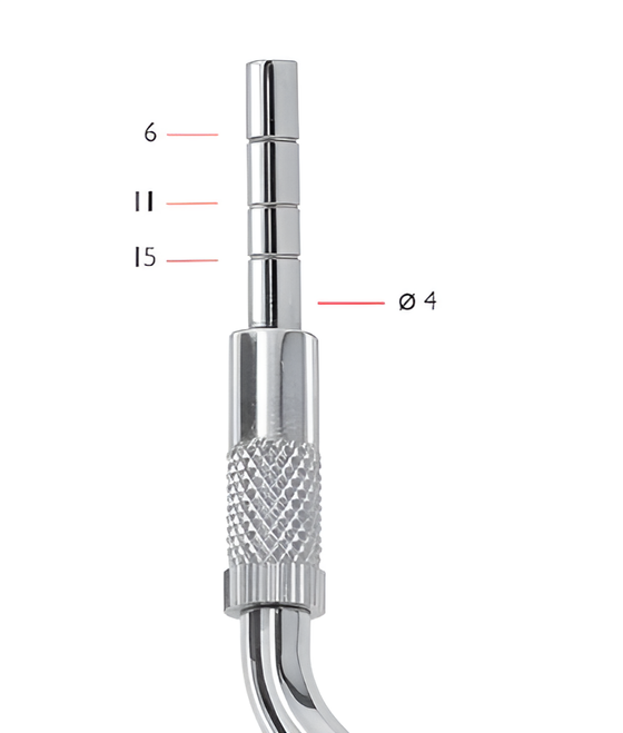 Recessed bayonet osteotome with stop Ø 4 mm