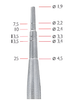 Osteotome Samer Ø 1.9 mm, 15 cm