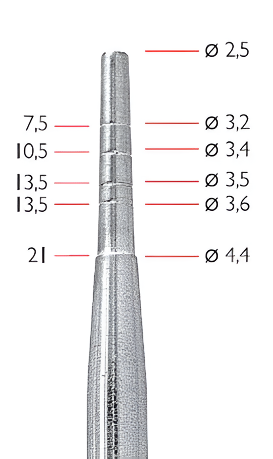 Osteotome Samer Ø 2.5 mm, 15 cm