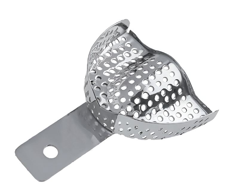 Perforated impression tray without rim, upper #1