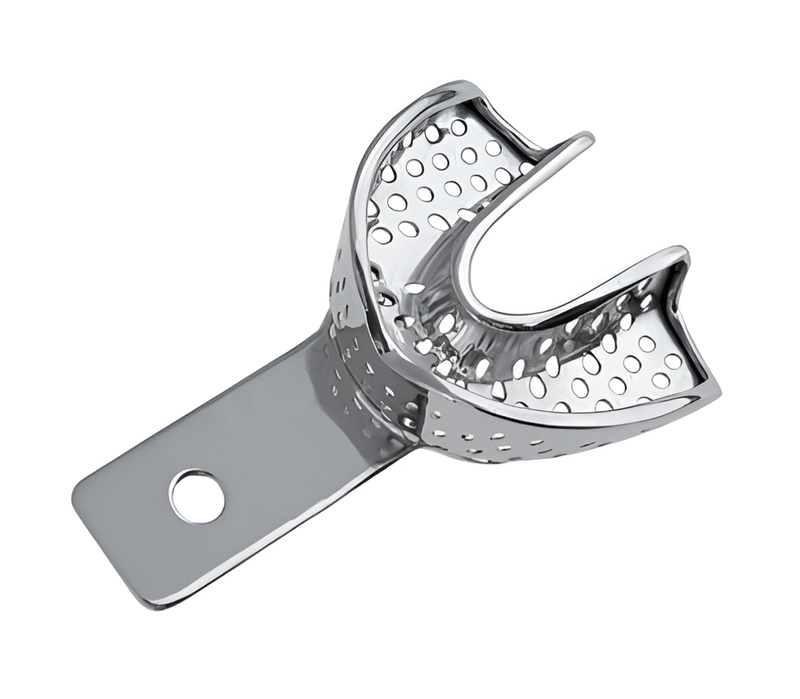 Perforated impression tray with lower edge No. 1