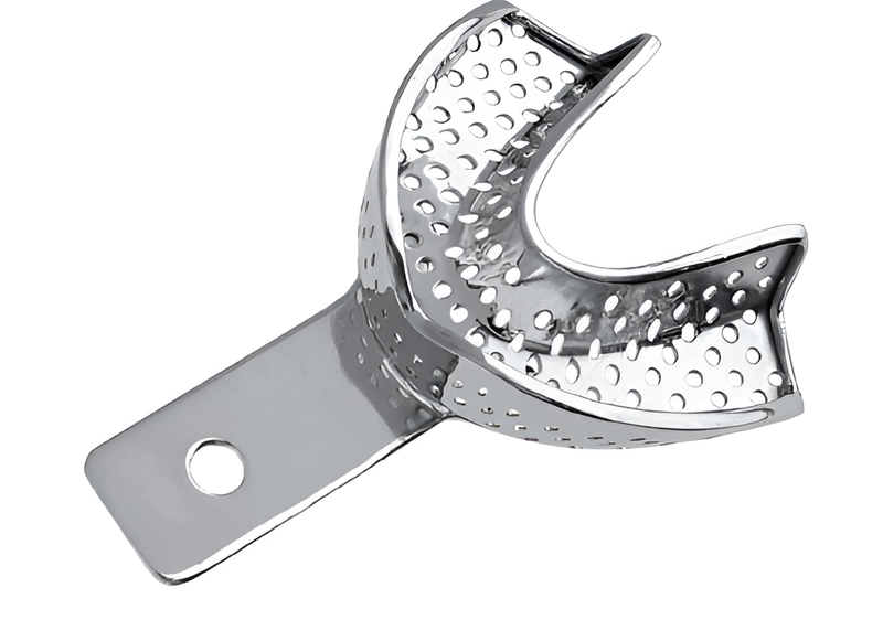 Perforated impression tray with lower edge No. 2