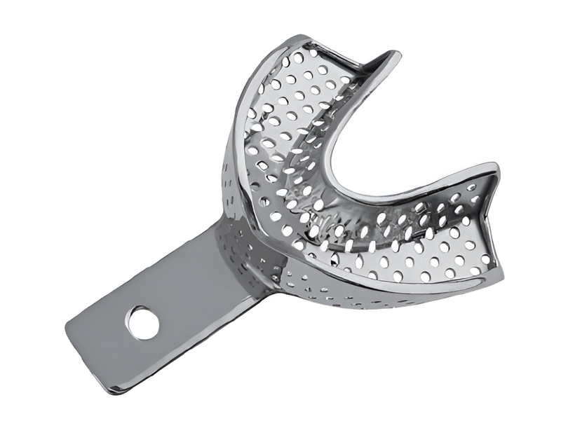 Perforated impression tray with lower edge No. 3
