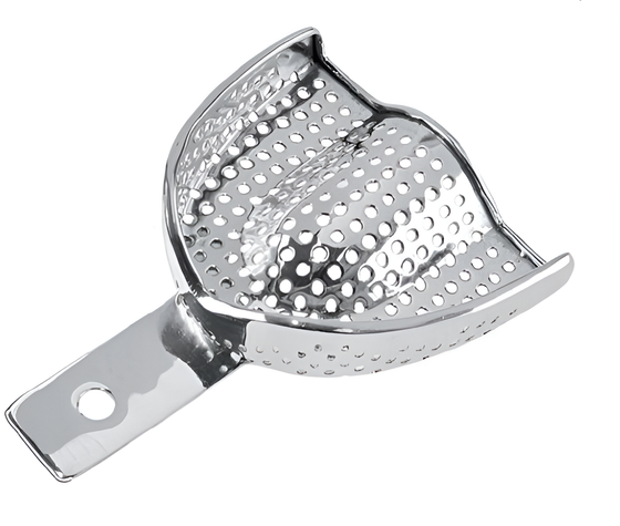 Perforated impression tray with edge, upper no. 5