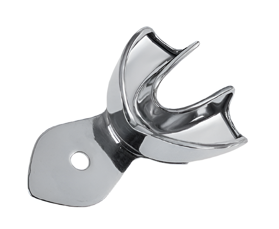Smooth impression tray with edge, lower #1