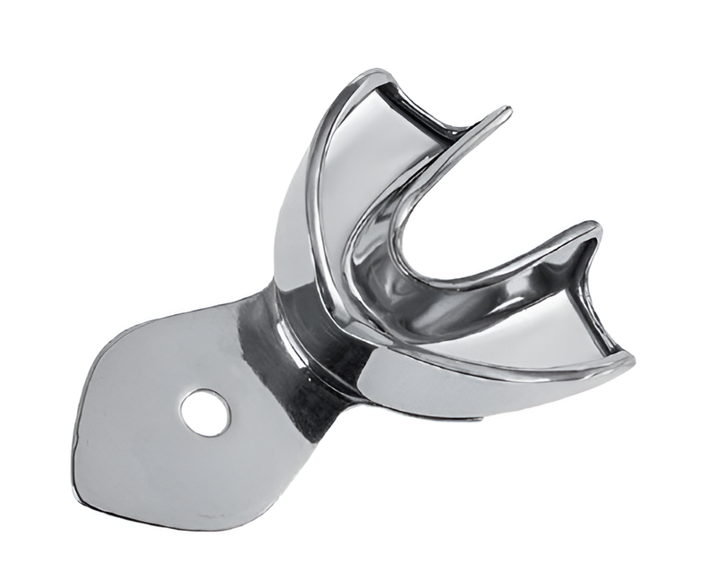 Smooth impression tray with edge, lower #1