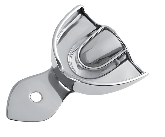 Smooth impression tray with edge, upper #1