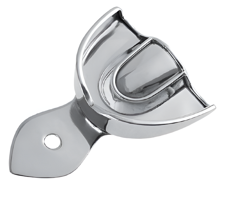 Smooth impression tray with edge, upper #1