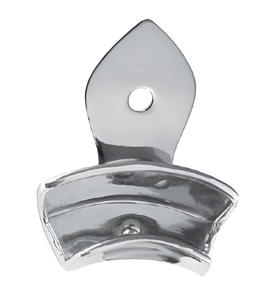 Smooth impression tray with edge, central