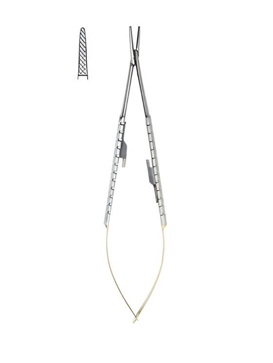 Barraquer TC needle holder straight 180 mm