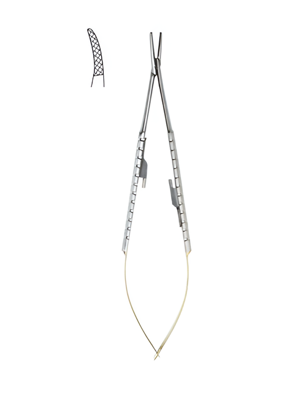 Barraquer TC needle holder curved 140 mm