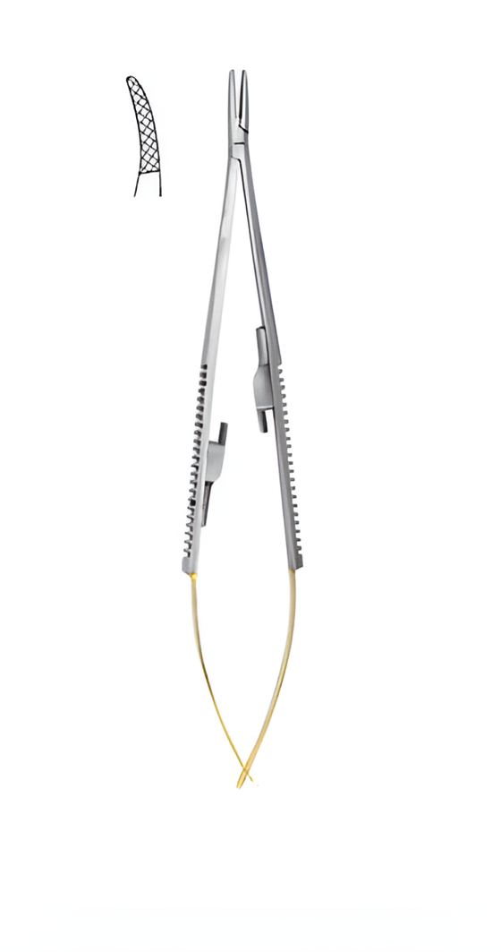 Castroviejo TC needle holder curved 180 mm