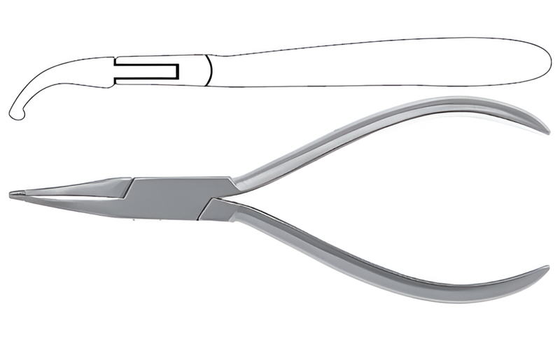 Orthodontic pliers How curved 14 cm