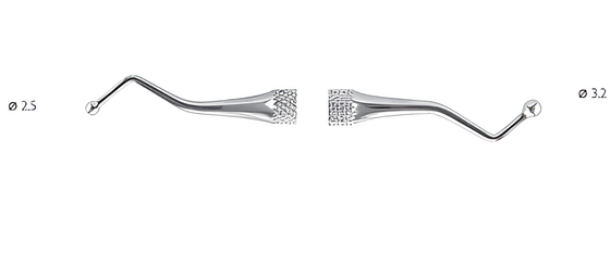 Pallina corkscrew, Ø 2.5 mm – Ø 3.2 mm