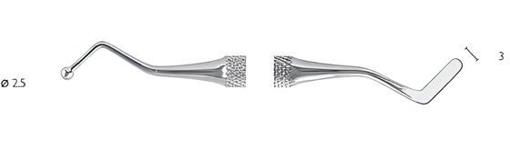 Pallina stopper/spatula, Ø 2.5 mm – Ø 3 mm