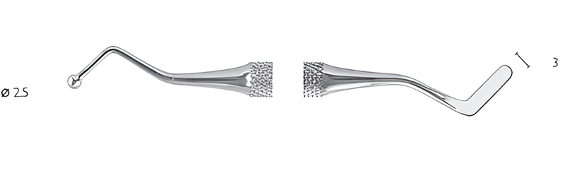 Pallina stopper/spatula, Ø 2.5 mm – Ø 3 mm