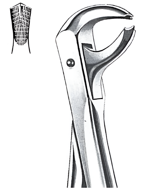 Extraction forceps for lower molars Fig.73
