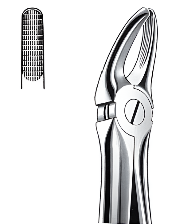 Extraction forceps for upper incisors and canines Fig.1