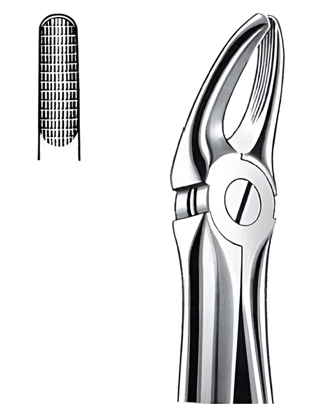 Extraction forceps for upper incisors and canines Fig.2