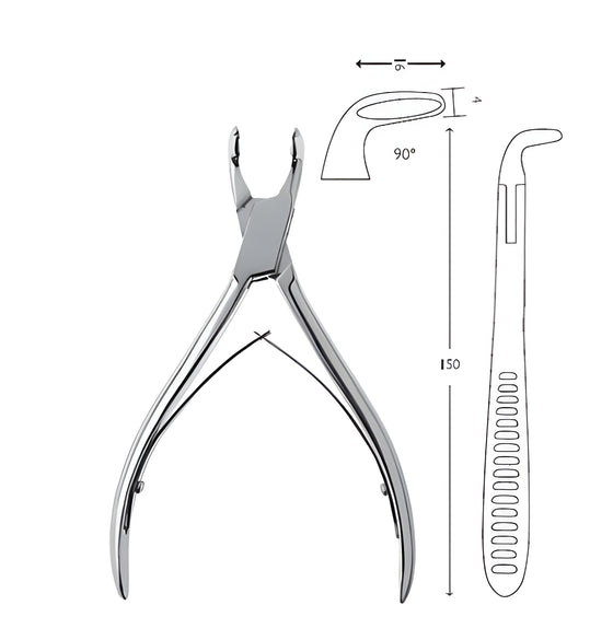 Bone forceps Blumenthal 90°