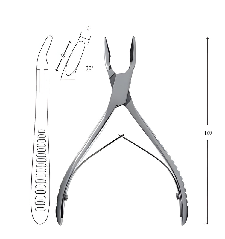 Bone forceps Blumenthal 30°