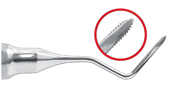 Heidbrink root lever right, serrated, Ø 2 mm