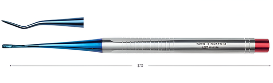 Luxator with titanium nitride coating - distal