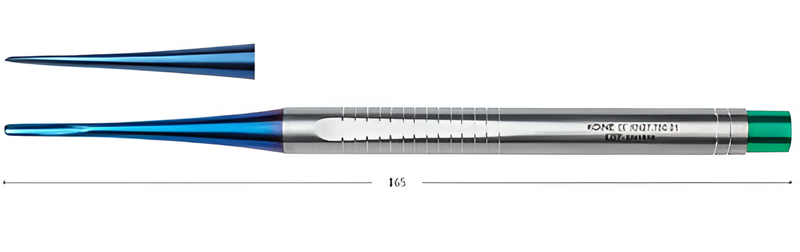Luxator with titanium nitride coating - straight