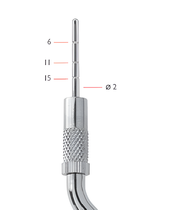 Convex angled osteotome with stop Ø 2 mm