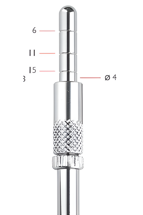 Straight convex osteotome with stop Ø 4 mm