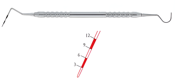 Double periodontal probe CP12
