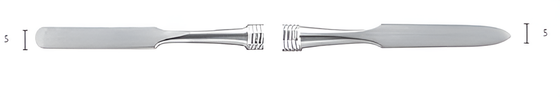 Double cement spatula, 5 mm, 18 cm