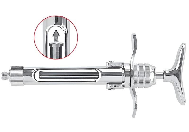 Anesthesia syringe bayonet
