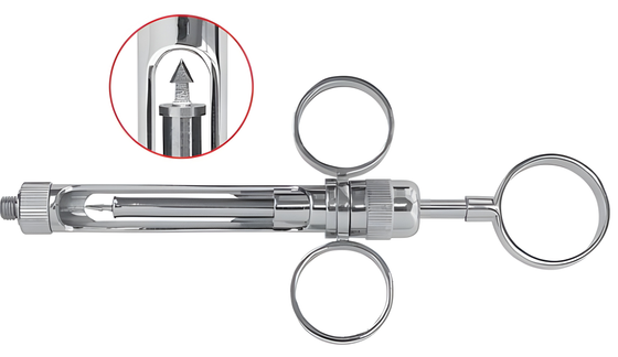 Anesthesia syringe with 3 rings