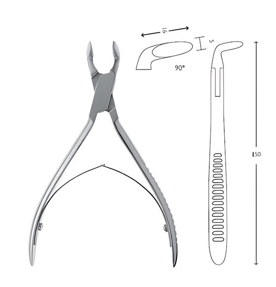Mead 90° bone forceps