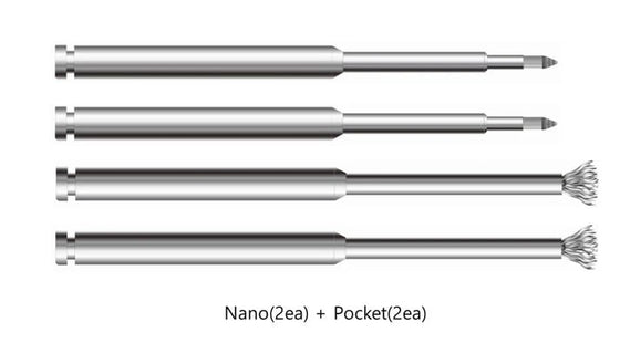 Set of NiTi brushes for peri-implantitis – Nano (2 pcs.) + Pocket (2 pcs.)